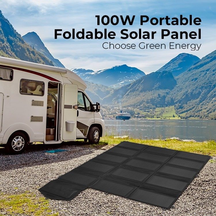 Daya matahari fleksibel 100w portabel charger panel surya untuk pembangkit listrik RV MONO sel