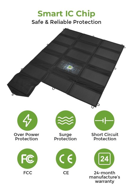 Daya matahari fleksibel 100w portabel charger panel surya untuk pembangkit listrik RV MONO sel