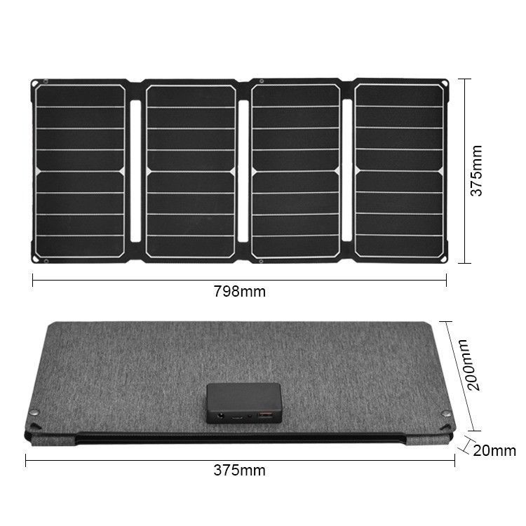 Panel Surya Monokristalin 18V 50W untuk Ponsel Desain Portable dan Versatile