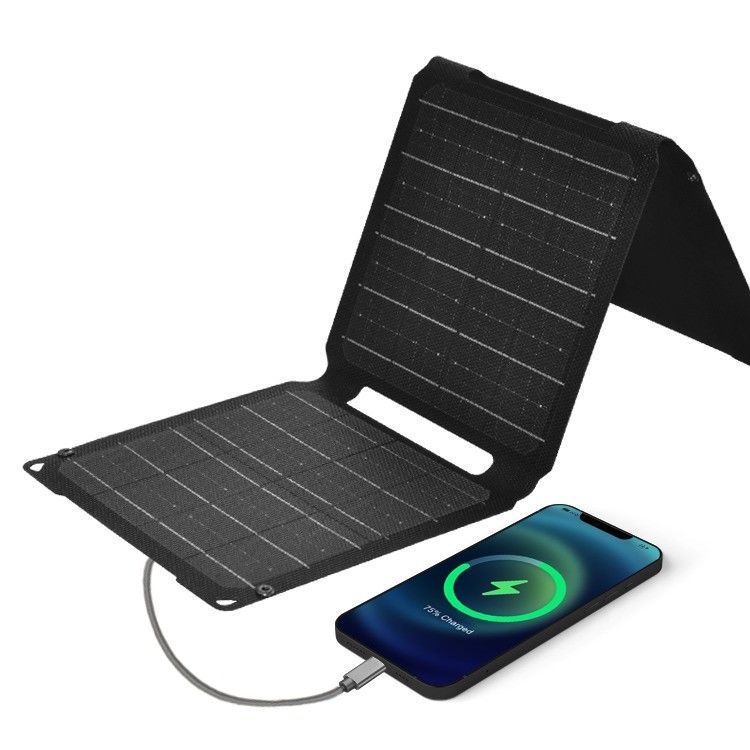 20W Mono Cell Portable Solar Bag dengan USB Type-C Output dan ETFE Surface Material