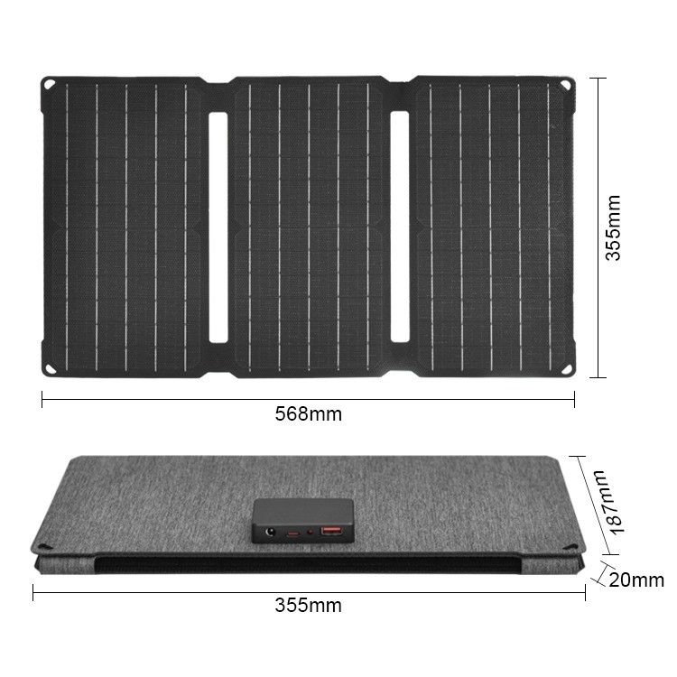 190*356*30mm Monocrystalline Silicon Solar Panel untuk Pemanfaatan Listrik Camping Portable