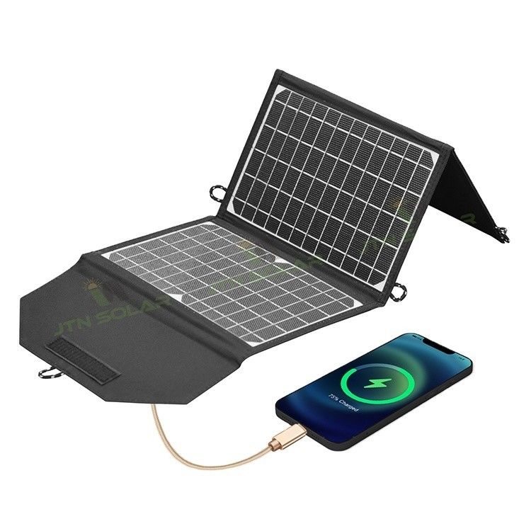 Customized Outdoor Camping ETFE 21W Foldable Solar Charger Foldable Portable Solar Panels dengan Port USB