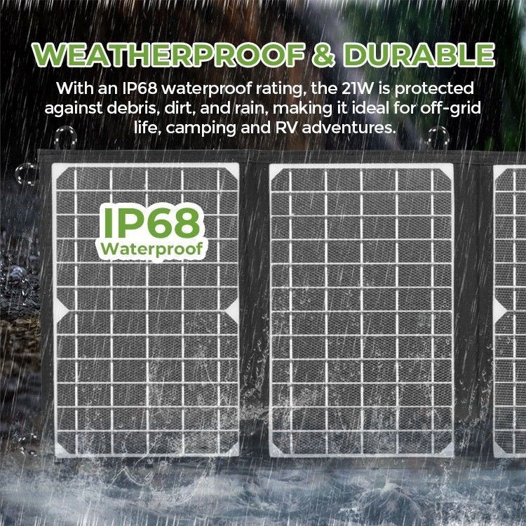 Customized Outdoor Camping ETFE 21W Foldable Solar Charger Foldable Portable Solar Panels dengan Port USB
