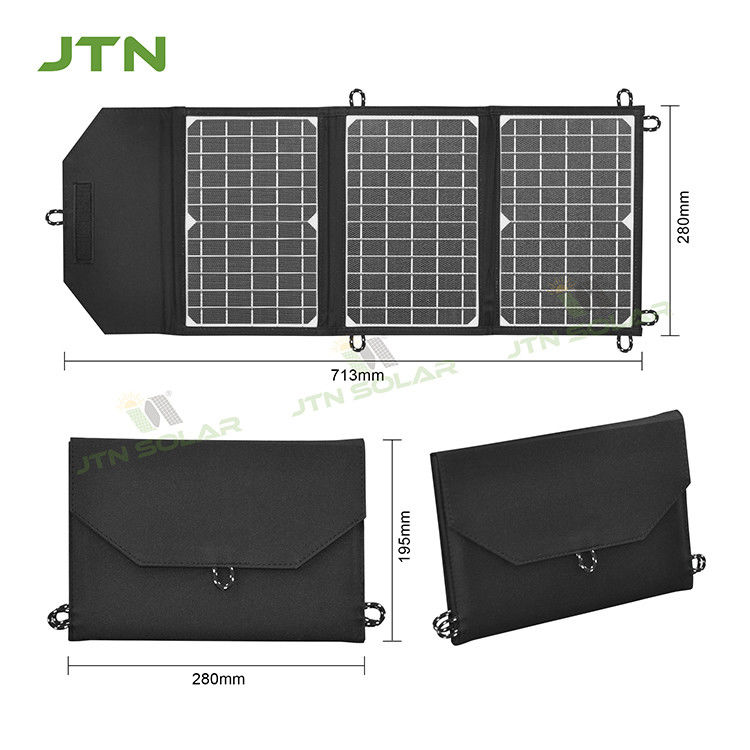 Customized Outdoor Camping ETFE 21W Foldable Solar Charger Foldable Portable Solar Panels dengan Port USB