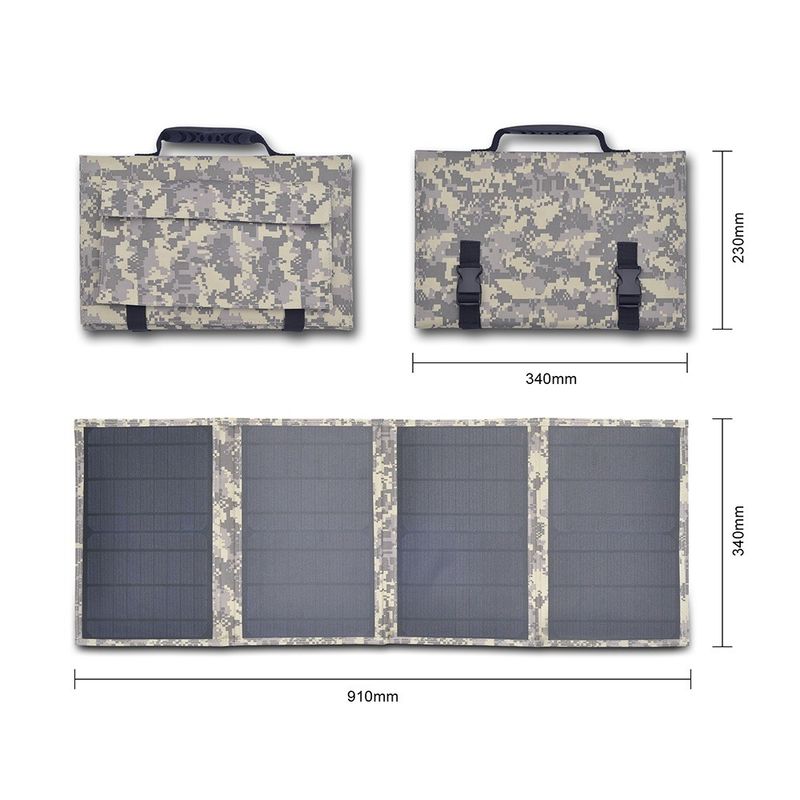 Pengisi daya panel surya lipat 70w 80w CE/FCC/ROHS/PSE Bersertifikat untuk kegiatan di luar ruangan