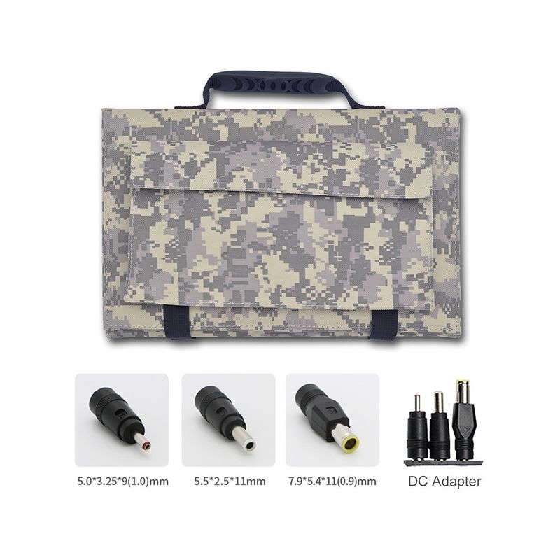 Panel Surya Lipat 60W 12V USB3.0 untuk Ponsel Airproof Portable Solar Folding Bag