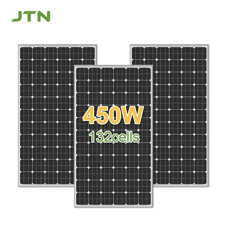 450Watt Mono Half Cell PV Panel dengan Logo Disesuaikan Cetak dan Konektor Kompatibel