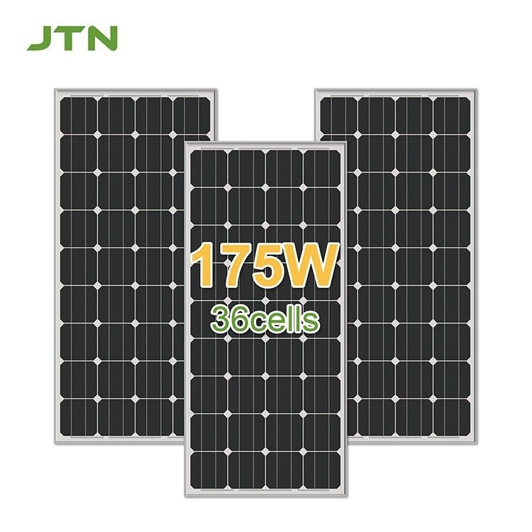 Bahan permukaan PET/ETFE/Glass 175W Mono Solar Panel untuk Sistem Energi Solar Rumah
