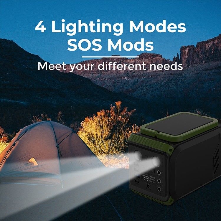 Outdoor Camping Panel Surya Powerstation Portable Generator Lifepo4 Lithium 110V 200W