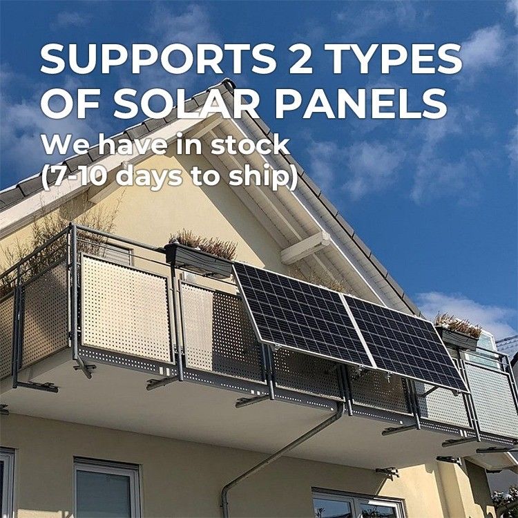 400wp 600wp 800wp Plug and Play Balkon Sistem Surya 230v Output untuk pemasangan atap yang mudah