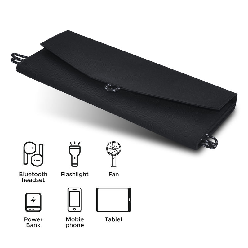 Custom Mini Bulat Semi Fleksibel Power Up Camping Gear 21W lipat panel surya dengan 1