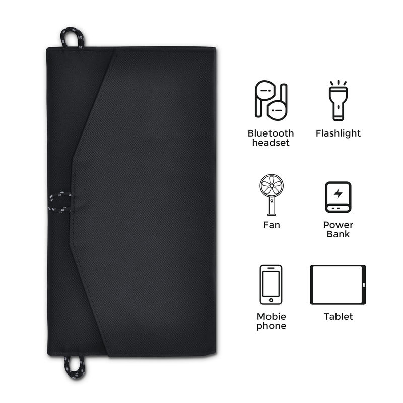 740g Sunpower ETFE 3 Lipat 21w 20w Lipat Panel Surya Portable Lipat Solar Charger Bag untuk Telepon