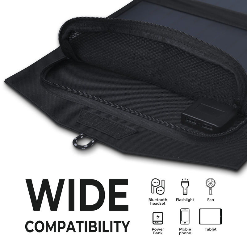 740g Sunpower ETFE 3 Lipat 21w 20w Lipat Panel Surya Portable Lipat Solar Charger Bag untuk Telepon