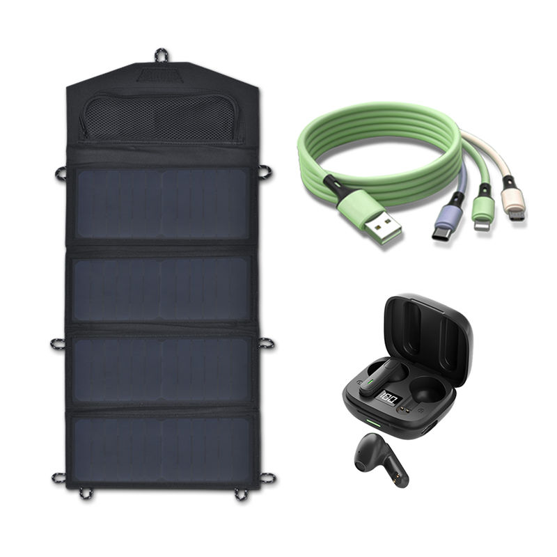 Free Logo Print 28W Portable Solar Panel untuk Camping Boat dan Off-Grid Aplikasi