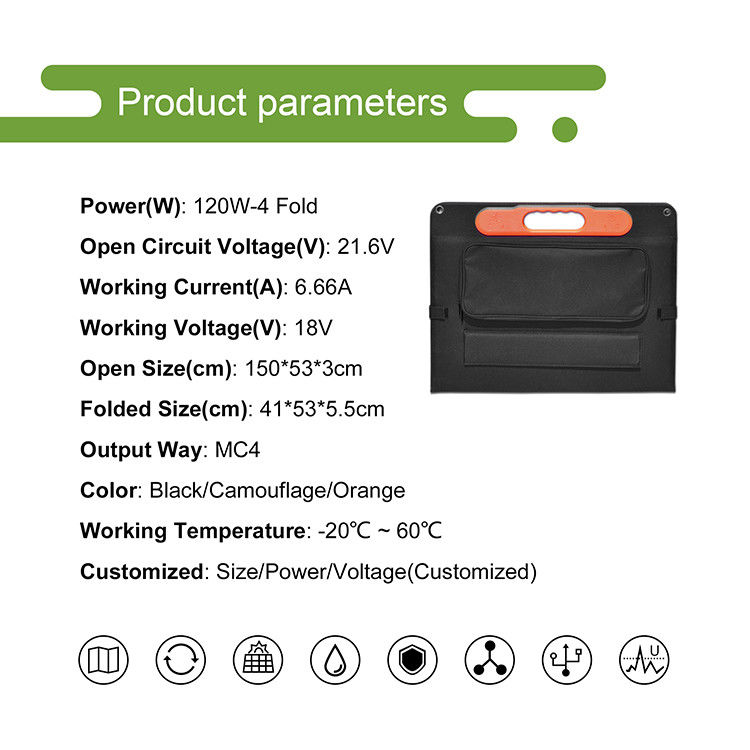 120w Solar Panel Kit untuk Caravan RV 156.75mmx156.75mm Ukuran Sel Panel Transparan PV