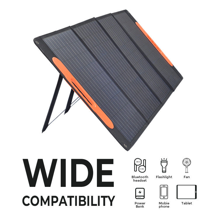 Fleksibel Ringan Portable Solar Panel Monocrystalline Silicon Untuk Caravan Luar 120w