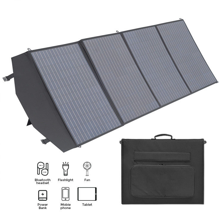 OEM/ODM Didukung 200W Portable Foldable Solar Panel Charger untuk berkemah dan hiking
