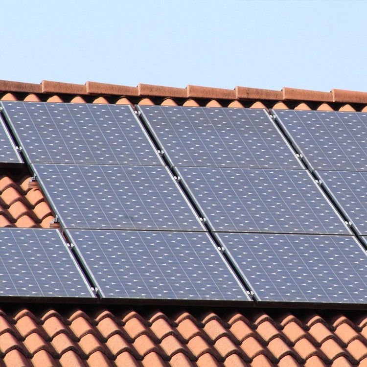 400 watt panel surya hitam penuh dengan bahan permukaan kaca dan pengerjaan 12 tahun