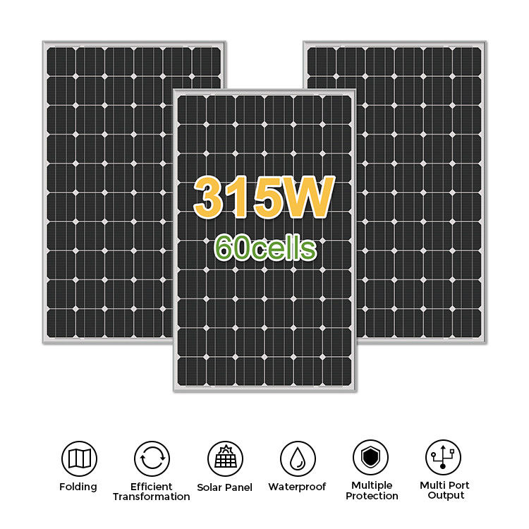 19Efisiensi panel 0,8%-22,5% All Black Pannelli Fotovoltaic Mono PV Panel Surya